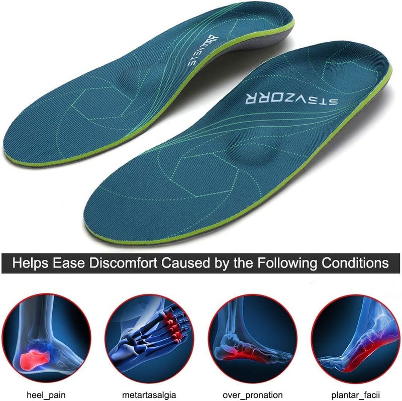 STSVZORR Plantar Fasciitis Foot Arch Support Orthopedic Insole Flat Foot Running Shock-Absorbing Insoles Men and Women - Image 2